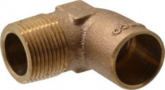 NIBCO - 3/4" Cast Copper Pipe 90° Elbow - C X M, Pressure Fitting - Industrial Tool & Supply