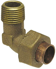 NIBCO - 1-1/4" Cast Copper Pipe 90° Union Elbow - C X M, Pressure Fitting - Industrial Tool & Supply