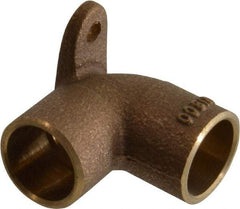NIBCO - 1/2" Cast Copper Pipe 90° Drop Ear Elbow - C x C, Pressure Fitting - Industrial Tool & Supply