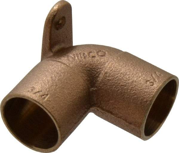 NIBCO - 3/4" Cast Copper Pipe 90° Drop Ear Elbow - C x C, Pressure Fitting - Industrial Tool & Supply