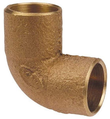 NIBCO - 2-1/2 x 2" Cast Copper Pipe 90° Close Rough Elbow - C x C, Pressure Fitting - Industrial Tool & Supply