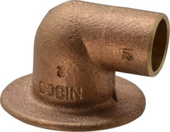 NIBCO - 1/2" Cast Copper Pipe 90° Flanged Sink Elbow - C x F, Pressure Fitting - Industrial Tool & Supply