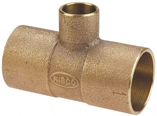 NIBCO - 3 x 2-1/2 x 1-1/2" Cast Copper Pipe Tee - C x C x C, Pressure Fitting - Industrial Tool & Supply