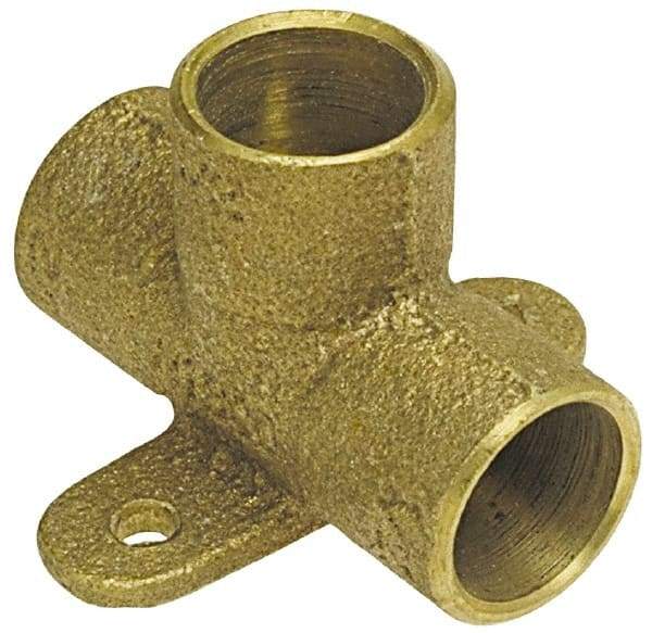 NIBCO - 1/2" Cast Copper Pipe Drop Tee - C x C x C, Pressure Fitting - Industrial Tool & Supply