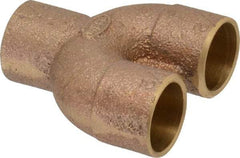 NIBCO - 1/2" Cast Copper Pipe Supply & Return Tee - C x C x C, Pressure Fitting - Industrial Tool & Supply