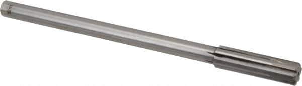 Made in USA - 0.555" Carbide-Tipped 6 Flute Chucking Reamer - Straight Flute, 7/16" Straight Shank, 2" Flute Length, 8" OAL - Industrial Tool & Supply