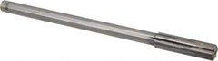 Made in USA - 0.555" Carbide-Tipped 6 Flute Chucking Reamer - Straight Flute, 7/16" Straight Shank, 2" Flute Length, 8" OAL - Industrial Tool & Supply
