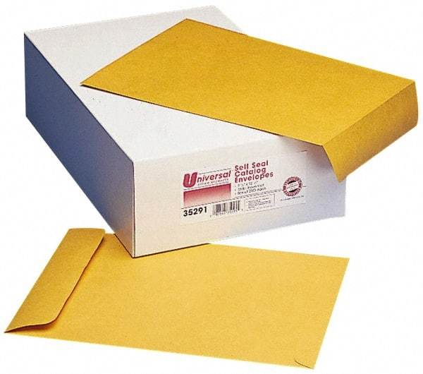 UNIVERSAL - 13" Long x 10" Wide Self Seal Kraft Catalog Envelope - 28 Lb Paper Weight - Industrial Tool & Supply