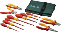 Wiha - 11 Piece Insulated Hand Tool Set - Comes in Canvas Pouch - Industrial Tool & Supply