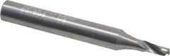 Onsrud - 1/8" Cutting Diam x 1/4" Length of Cut, 1 Flute, Upcut Spiral Router Bit - Uncoated, Right Hand Cut, Solid Carbide, 2" OAL x 1/4" Shank Diam, Single Edge, 22° Helix Angle - Industrial Tool & Supply