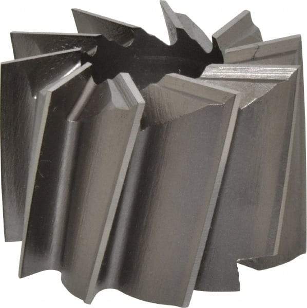 Made in USA - 2" Diam, 3/4" Arbor Hole Diam, 1-3/8" Length of Cut, 10 Flute, High Speed Steel, Finisher Shell End Mill - Right Hand Cut, Right Hand Spiral Flute, Uncoated - Industrial Tool & Supply