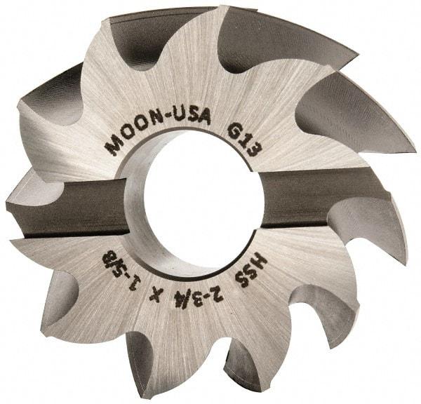 Made in USA - 2-3/4" Diam, 1" Arbor Hole Diam, 1-5/8" Length of Cut, 10 Flute, High Speed Steel, Finisher Shell End Mill - Right Hand Cut, Right Hand Spiral Flute, Uncoated - Industrial Tool & Supply