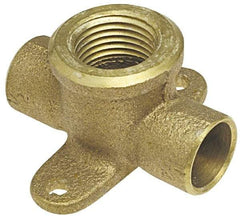 NIBCO - 3/4" Cast Copper Pipe Drop Tee - C x C x F, Pressure Fitting - Industrial Tool & Supply