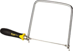 Stanley - 6-1/2" Steel Blade Coping Saw - ABS, TPR Handle, Ergonomic, 13-1/4" OAL, 6-3/4" Throat Depth - Industrial Tool & Supply