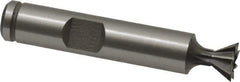 Made in USA - 3/8" Diam x 3/16" Width of Cut, 60° Included Angle, Cobalt Dovetail Cutter - 3/8" Shank Diam, 2-1/8" Overall Length, Weldon Flat, Uncoated - Industrial Tool & Supply