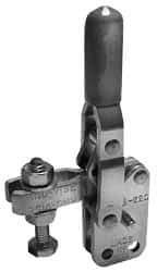 Lapeer - 200 Lb Holding Capacity, Vertical Handle, Manual Hold Down Toggle Clamp - 64° Handle Movement, 110° Bar Opening, U-Bar, Straight Base, Carbon Steel - Industrial Tool & Supply