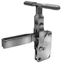 Lapeer - 600 Lb Holding Capacity, Vertical Handle, Manual Hold Down Toggle Clamp - 57° Handle Movement, 106° Bar Opening, U-Bar, Straight Base, Carbon Steel - Industrial Tool & Supply