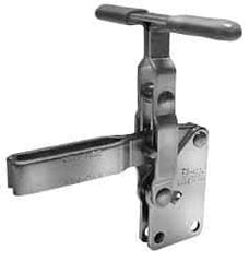Lapeer - 600 Lb Holding Capacity, Vertical Handle, Manual Hold Down Toggle Clamp - 57° Handle Movement, 106° Bar Opening, U-Bar, Straight Base, Carbon Steel - Industrial Tool & Supply