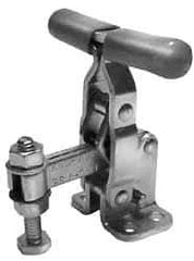Lapeer - 200 Lb Holding Capacity, Vertical Handle, Manual Hold Down Toggle Clamp - 64° Handle Movement, 110° Bar Opening, U-Bar, Flanged Base, Carbon Steel - Industrial Tool & Supply
