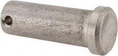 Made in USA - 5/8" Pin Diam, 1-3/4" OAL, Standard Clevis Pin - 5/32" Hole, 1-19/32" Usable Length, Uncoated Stainless Steel - Industrial Tool & Supply