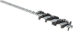 Weiler - 1/2" Diam Helical Nylon Tube Brush - Double Spiral, 0.04" Filament Diam, 2" Brush Length, 5" OAL, 3/16" Diam Galvanized Steel Shank - Industrial Tool & Supply