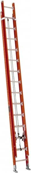 Louisville - 28' High, Type IA Rating, Fiberglass Industrial Extension Ladder - Industrial Tool & Supply