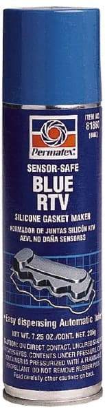 Permatex - 7-1/4 oz Sensor-Safe Gasket Maker - -65 to 500°F, Blue, Comes in Aerosol Can - Industrial Tool & Supply