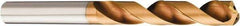 Sandvik Coromant - 9.52mm 140° Spiral Flute Solid Carbide Screw Machine Drill Bit - TiAlN Finish, Right Hand Cut, 47mm Flute Length, 89mm OAL, Standard Point, Straight Shank, Through Coolant - Industrial Tool & Supply