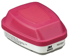 3M - White and Magenta P100 Cartridge and Filter Combination - Series 6000, Protects Against Acid Gas - Industrial Tool & Supply