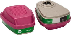 3M - Green and Magenta P100 Cartridge and Filter Combination - Series 6000, Protects Against Ammonia, Methylamine - Industrial Tool & Supply