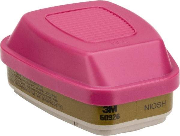 3M - Olive and Magenta P100 Cartridge and Filter Combination - Series 6000, Protects Against Multi Gas - Industrial Tool & Supply