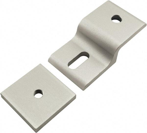 80/20 Inc. - 40mm Wide, Open Shelving Accessory/Component - Aluminum, Clear Anodized Finish, 77mm Long, Use with 40 Series & Bolt Kits 75-3422 & 13-8320 - Industrial Tool & Supply