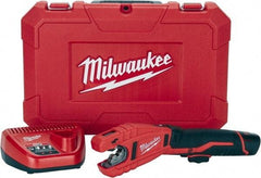 Milwaukee Tool - 3/8" to 1" Pipe Capacity, Tube Cutter - Cuts Copper, 14" OAL, 12 Volt - Industrial Tool & Supply