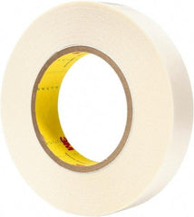 3M - 1" x 36 Yd Synthetic Rubber Adhesive Double Sided Tape - 9 mil Thick, White, Synthetic Rubber Liner - Industrial Tool & Supply