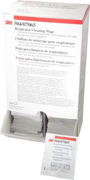 3M - Facepiece Alcohol-Free Wipes - 10" Long x 8" Wide - Industrial Tool & Supply
