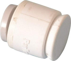 Parker - 3/8" Outside Diam, Polypropylene Push-to-Connect Tube Cap - 150 Max psi, Tan - Industrial Tool & Supply