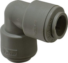 Parker - 1/2" Outside Diam, Acetal Push-to-Connect Tube Union Elbow - 250 Max psi, Tan - Industrial Tool & Supply