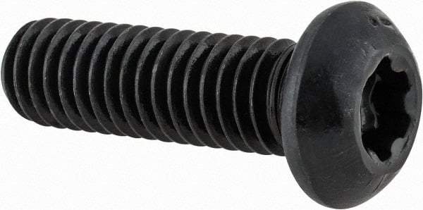Camcar - 3/8-16 UNC Torx Plus Drive, Button Screw - Alloy Steel, Black Oxide Finish, Fully Threaded, 1-1/4" Length Under Head - Industrial Tool & Supply