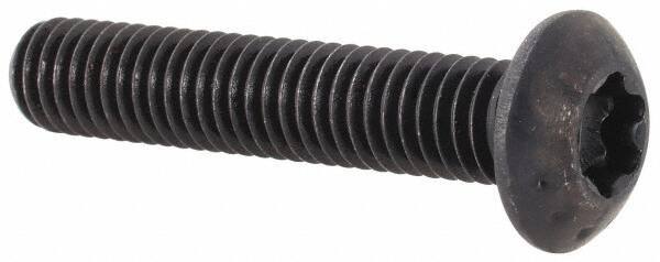 Camcar - #10-32 UNF Torx Plus Drive, Button Screw - Alloy Steel, Black Oxide Finish, Fully Threaded, 1" Length Under Head - Industrial Tool & Supply