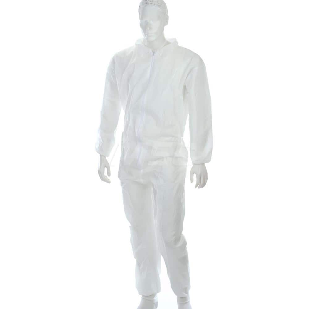 PRO-SAFE - Pack of (25), Size M SMS Chemical Resistant Coveralls - Industrial Tool & Supply