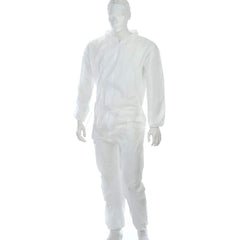 PRO-SAFE - Pack of (25), Size M SMS Chemical Resistant Coveralls - Industrial Tool & Supply