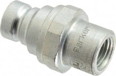 Parker - 1/4-18 NPSF Steel Hydraulic Hose Female Pipe Thread Nipple - 4,568 psi - Industrial Tool & Supply