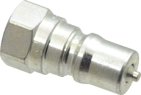 Parker - 1/8 NPTF Steel Hydraulic Hose Female Pipe Thread Nipple - 5,000 psi - Industrial Tool & Supply