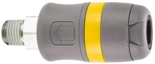 Parker - 1/4 Male NPTF Industrial Pneumatic Hose Coupler - Polyamide, 1/4" Body Diam - Industrial Tool & Supply