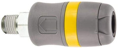 Parker - 3/8 Male NPTF Industrial Pneumatic Hose Coupler - Polyamide, 1/4" Body Diam - Industrial Tool & Supply