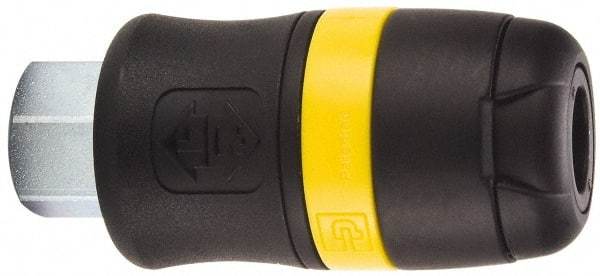 Parker - 3/8 Female NPTF Industrial Pneumatic Hose Coupler - Polyamide, 1/2" Body Diam - Industrial Tool & Supply