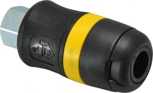 Parker - 1/4 Female NPTF Industrial Pneumatic Hose Coupler - Polyamide, 1/4" Body Diam - Industrial Tool & Supply
