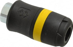 Parker - 3/8 Female NPTF Industrial Pneumatic Hose Coupler - Polyamide, 3/8" Body Diam - Industrial Tool & Supply