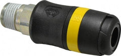 Parker - 1/2 Male NPTF Industrial Pneumatic Hose Coupler - Polyamide, 3/8" Body Diam - Industrial Tool & Supply