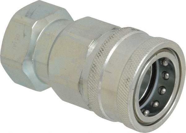 Parker - 3/4 NPTF Steel Hydraulic Hose Female Pipe Thread Coupler - 4,000 psi - Industrial Tool & Supply